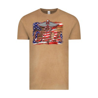 Vintage Camel patriotic nurse certified medical assistant medilcal symbol background Vintage Tee - BarkalooDesign