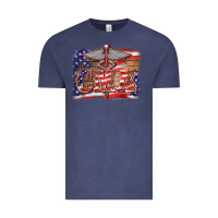 Vintage Denim patriotic nurse certified medical assistant medilcal symbol background Vintage Tee - BarkalooDesign