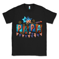 Black American Papa 4th of july Classic Tee - CowGirlArtShop