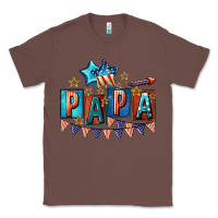 Chestnut American Papa 4th of july Classic Tee - CowGirlArtShop