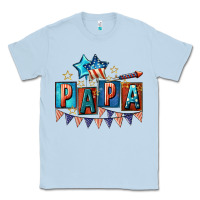 Dusty Blue American Papa 4th of july Classic Tee - CowGirlArtShop