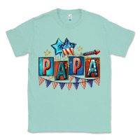 Seafoam American Papa 4th of july Classic Tee - CowGirlArtShop