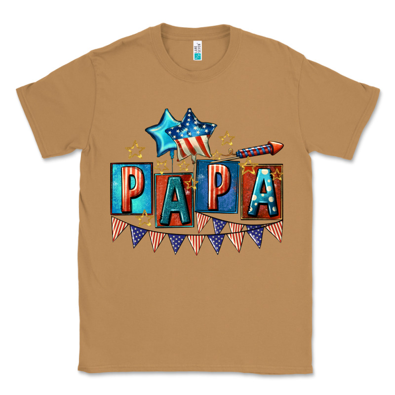 American Papa 4th Of July Classic Tee by CowGirlArtShop | Teevron