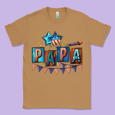 American Papa 4th Of July Classic Tee Designed By Cowgirlartshop