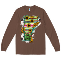Chestnut Vermont State Map Long Sleeve Tee - RanaPortraitStore
