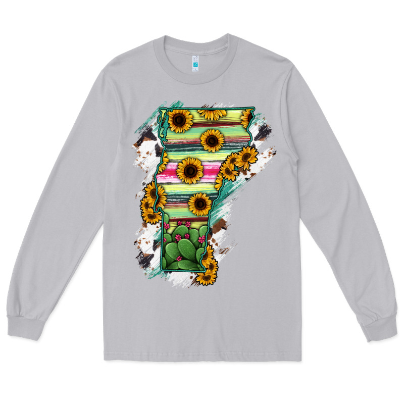 Vermont State Map Long Sleeve Tee by RanaPortraitStore | Teevron