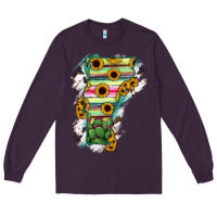 Plum Vermont State Map Long Sleeve Tee - RanaPortraitStore