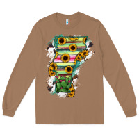 Toasted Coconut Vermont State Map Long Sleeve Tee - RanaPortraitStore