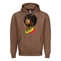 Chestnut juneteenth black women Zipper Hoodie - HRA Design Shop