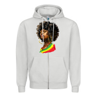 Dove Grey juneteenth black women Zipper Hoodie - HRA Design Shop