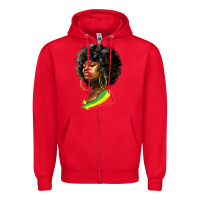 Red juneteenth black women Zipper Hoodie - HRA Design Shop