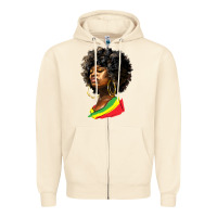 Sandshell juneteenth black women Zipper Hoodie - HRA Design Shop