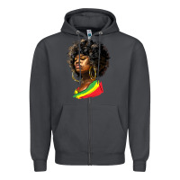 Smoke juneteenth black women Zipper Hoodie - HRA Design Shop