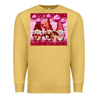 Antique Gold valentines gnomies with leopard Premium Sweatshirt - NancyCooperArtShop