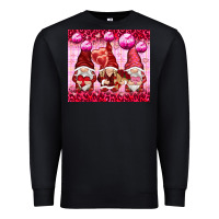 Black valentines gnomies with leopard Premium Sweatshirt - NancyCooperArtShop