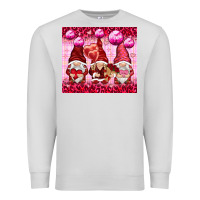 Dove Grey valentines gnomies with leopard Premium Sweatshirt - NancyCooperArtShop