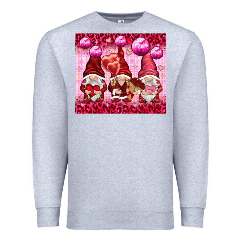 Valentines Gnomies With Leopard Premium Sweatshirt by NancyCooperArtShop | Teevron
