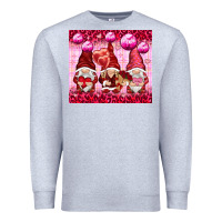 Heather Grey valentines gnomies with leopard Premium Sweatshirt - NancyCooperArtShop