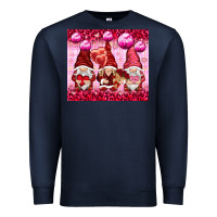 Navy valentines gnomies with leopard Premium Sweatshirt - NancyCooperArtShop