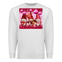 Oatmeal Heather valentines gnomies with leopard Premium Sweatshirt - NancyCooperArtShop