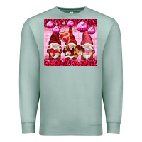 Seafoam valentines gnomies with leopard Premium Sweatshirt - NancyCooperArtShop