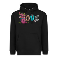 Black valentines day love and boots Heavyweight Hoodie - AdoDesignShop