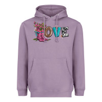 Lavender valentines day love and boots Heavyweight Hoodie - AdoDesignShop
