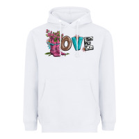 White valentines day love and boots Heavyweight Hoodie - AdoDesignShop