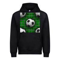 Black soccer ball with goal nets seamless pattern Urban Hoodie - BundleAndBundleShop