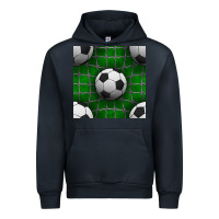 Navy soccer ball with goal nets seamless pattern Urban Hoodie - BundleAndBundleShop