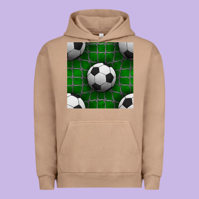 Soccer Ball With Goal Nets Seamless Pattern Urban Hoodie Designed By Bundleandbundleshop