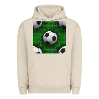Pigment French Oak soccer ball with goal nets seamless pattern Urban Hoodie - BundleAndBundleShop