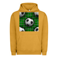 Pigment Peanut Butter soccer ball with goal nets seamless pattern Urban Hoodie - BundleAndBundleShop