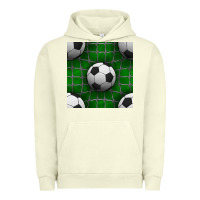 Pigment Pistachio soccer ball with goal nets seamless pattern Urban Hoodie - BundleAndBundleShop