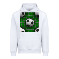 White soccer ball with goal nets seamless pattern Urban Hoodie - BundleAndBundleShop