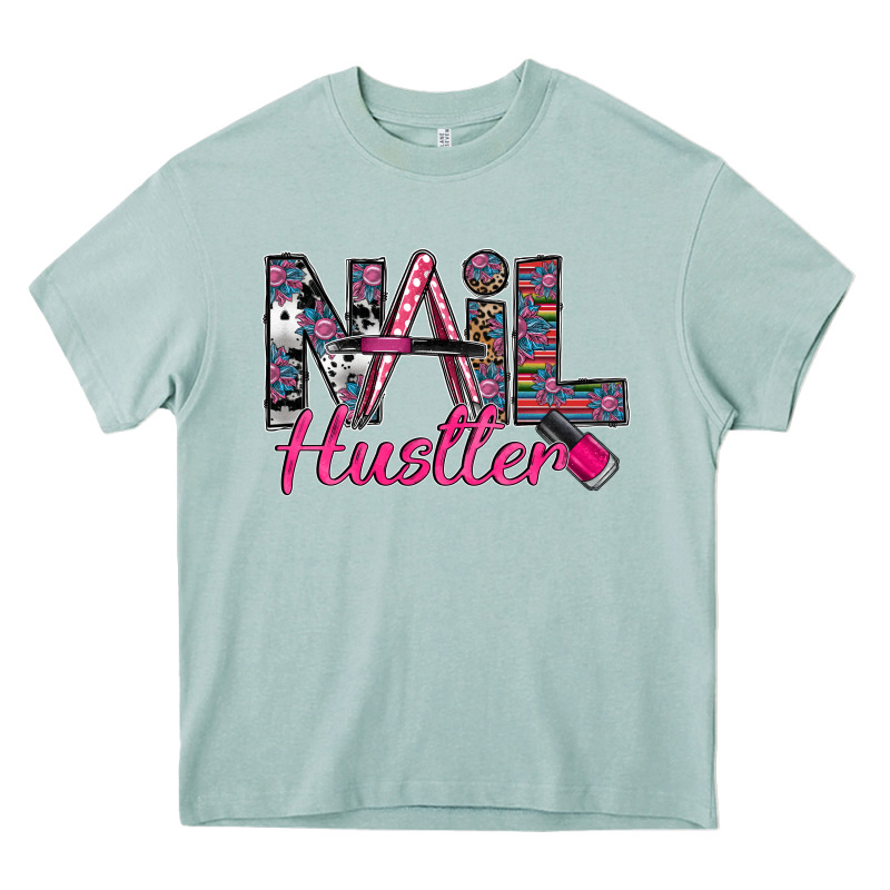 Nail Hustler Heavy Core Tee by SublimationCraftShop | Teevron