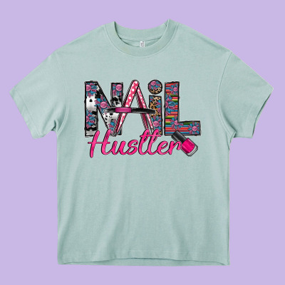 Nail Hustler Heavy Core Tee Designed By Sublimationcraftshop