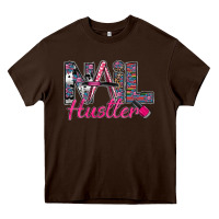 Chocolate Brown Nail hustler Heavy Core Tee - SublimationCraftShop