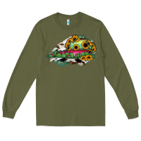 Army Green Virginia State Map Long Sleeve Tee - RanaPortraitStore