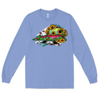Colony Blue Virginia State Map Long Sleeve Tee - RanaPortraitStore