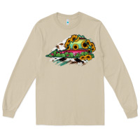 Mushroom Virginia State Map Long Sleeve Tee - RanaPortraitStore