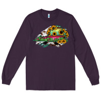Plum Virginia State Map Long Sleeve Tee - RanaPortraitStore