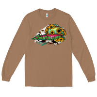 Toasted Coconut Virginia State Map Long Sleeve Tee - RanaPortraitStore