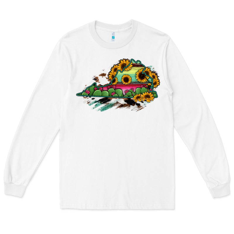 Virginia State Map Long Sleeve Tee by RanaPortraitStore | Teevron