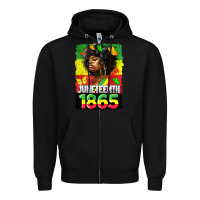 Black juneteenth 1865 black freedom Zipper Hoodie - HRA Design Shop