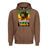 Chestnut juneteenth 1865 black freedom Zipper Hoodie - HRA Design Shop