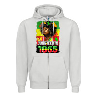 Dove Grey juneteenth 1865 black freedom Zipper Hoodie - HRA Design Shop