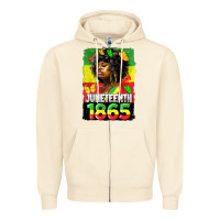 Sandshell juneteenth 1865 black freedom Zipper Hoodie - HRA Design Shop