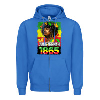 True Royal juneteenth 1865 black freedom Zipper Hoodie - HRA Design Shop