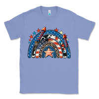 Colony Blue American rainbow 4th of july Classic Tee - CowGirlArtShop